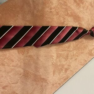 George Elegant Black and Red Striped Tie